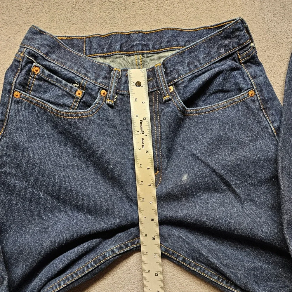 Levis 505 Regular Fit Straight Leg Jeans Mens W31 L30 Dark Indigo Blue Denim‎